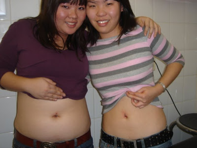 Us and our belly piercings. It unfortunately got ripped out by someone's 