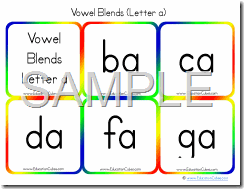 Vowel Blends Letter a