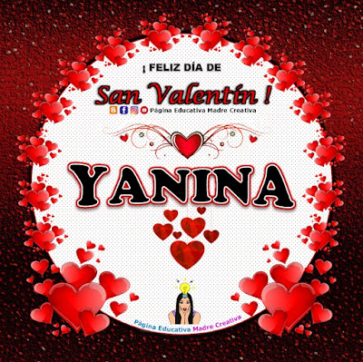 Feliz Día de San Valentín - Nombre Yanina
