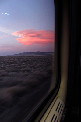 Sunset from Train Window