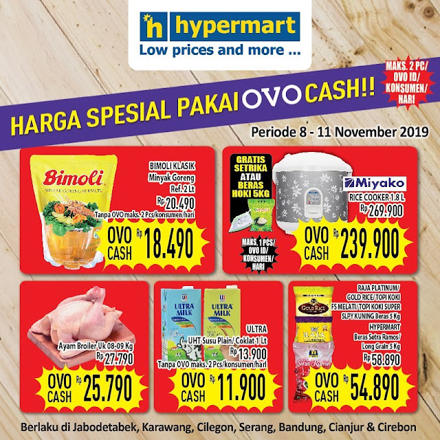 #Hypermart - #Promo Harga Special Pakai OVO Cash Periode 08 - 11 November 2019