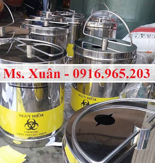 Hộp kim tiêm inox 5 lít dùng trong y tế ở Gò Vấp