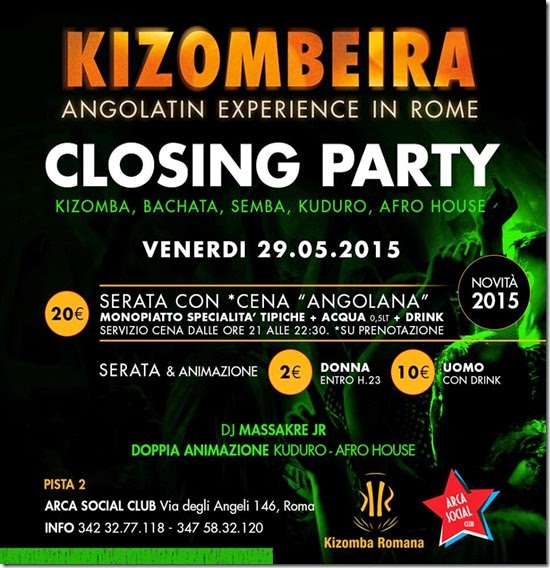 Kizombeira - Angolatin Experience in Rome - Closing Party 2015