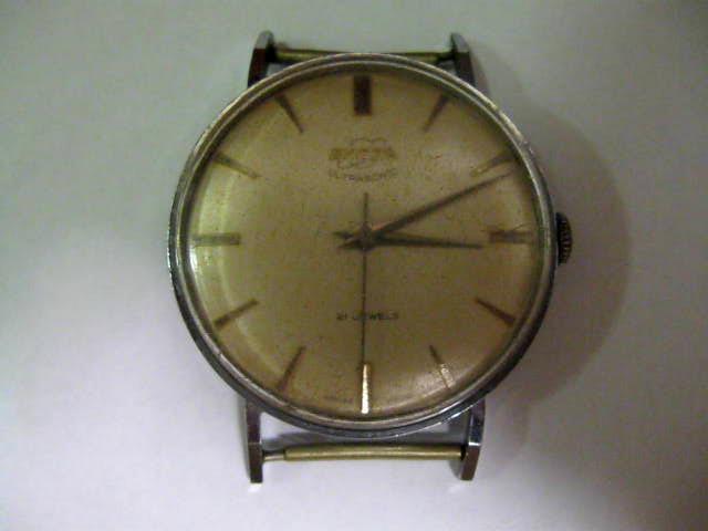 Vintage Enicar Gents Swiss Watch Prior and After Restoration