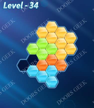 Block! Hexa Puzzle [5 Mania] Level 34 Solution, Cheats, Walkthrough for android, iphone, ipad, ipod