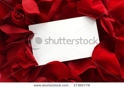 valentine rose petal greetings