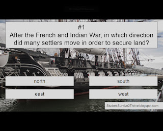 After the French and Indian War, in which direction did many settlers move in order to secure land? Answer choices include: north, south, east, west