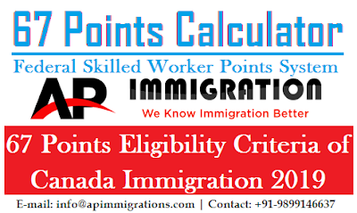 67 Point Calculation for Immigration 