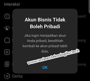 privat akun ig bisnis yang tidak bisa