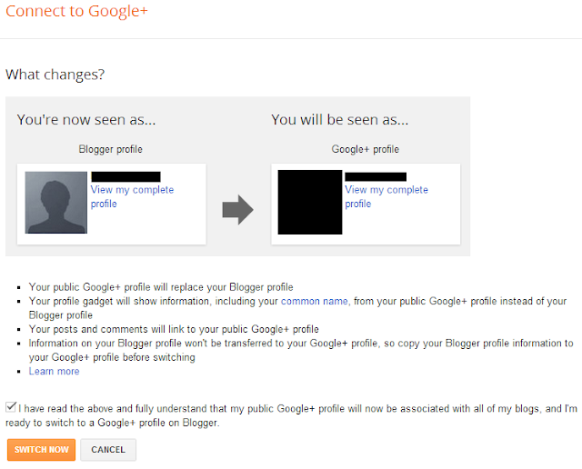 connect with google+ blogger