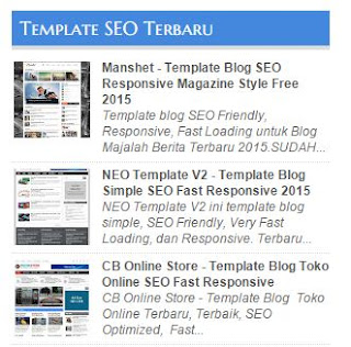Add Recent Posts Widget with Thumbnail Image on Blogger
