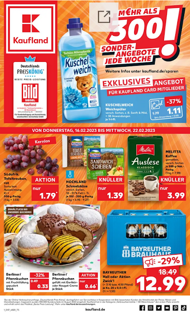 KAUFLAND  Prospekt - Angebote  ab 16.02 2023 →  EXTRA - ANGEBOTE | Kaufland Card | ONLINE MARKETPLATZ DEALS