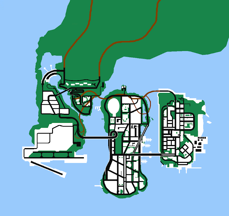 Grand Theft Auto III Game Map