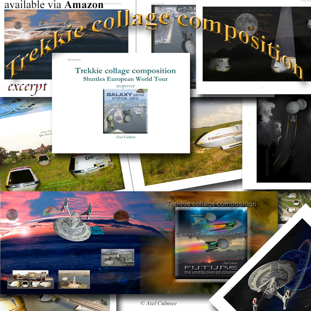 Trekkie collage composition Shuttles European World Tour (Amazon book) excerpt