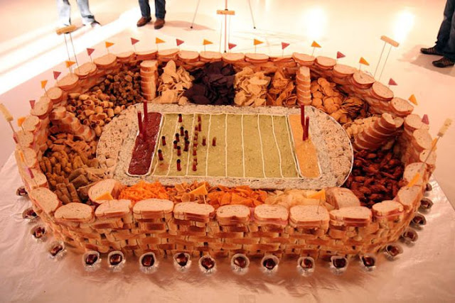 Football Stadiums Food Sculptures