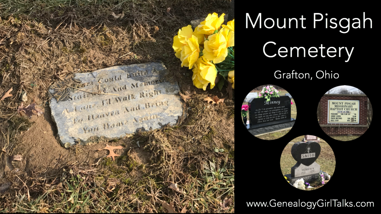 Mount Pisgah Cemetery, Grafton Ohio video by Genealogy Girl Talks