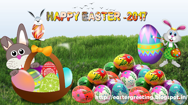 Happy Easter Bunny with Basket 3 wallpaper free download