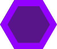 Violet hexagon with dark color in the center