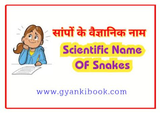 Scientific Name OF Snakes In Hindi