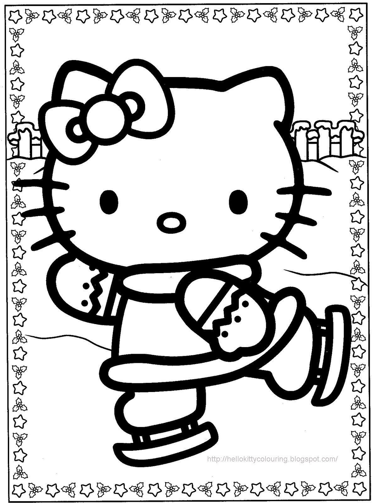 Download Hello Kitty Christmas Coloring Pages #1 | Hello Kitty Forever