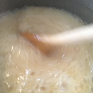 stirring fudge ingredients