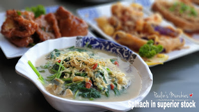 Spinach in superior stock - Yu Cun Curry Fish Head at Upper Paya Lebar Road - Paulin's Munchies