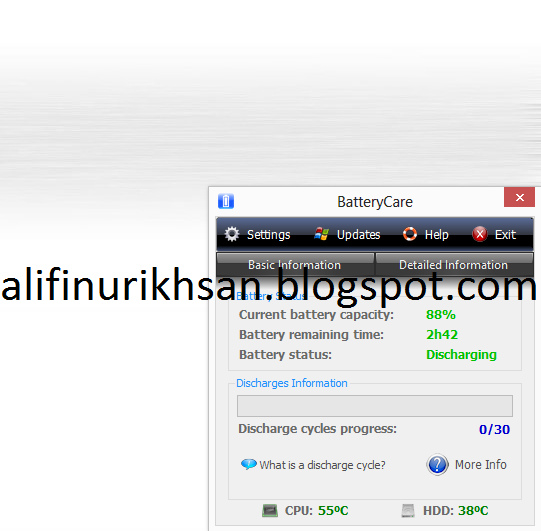 Battery Care Aplikasi untuk Menghemat Baterai Laptop