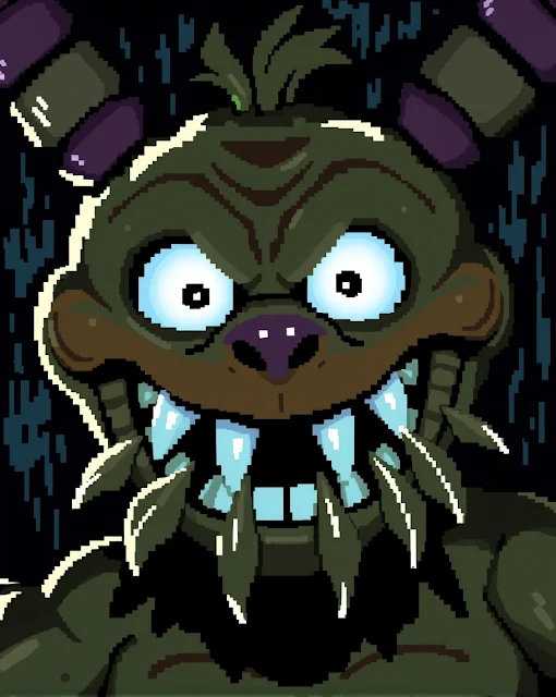 Glitchtrap’s Distorted Smile