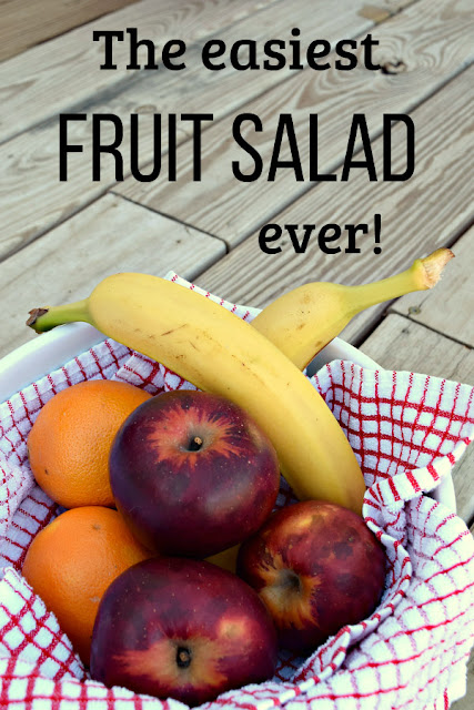 This 5-ingredient fruit salad takes about 5 minutes to make!