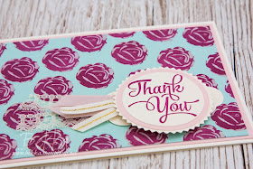 Cath Kidston Inspired Thank You Card featuring the Icing On The Cake Stamps from Stampin' Up! UK which you can buy here