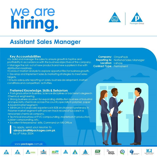 Packages Ltd Latest Jobs in Karachi Assistant Sales Manager 2024