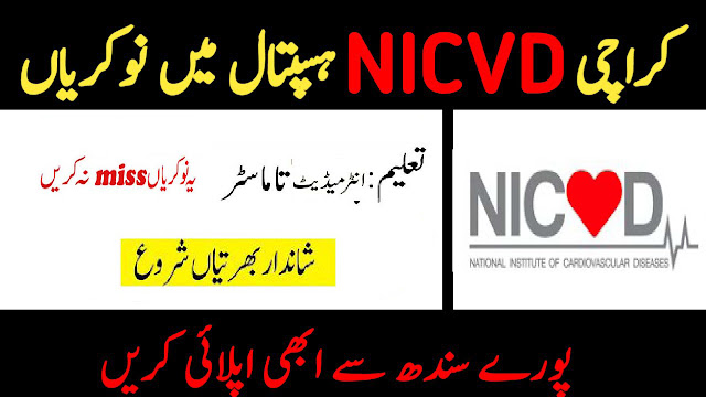 National Institute of Cardiovascular Diseases NICVD Karachi Jobs 2024