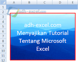 adh-excel.com teks dan gambar dalam shape excel