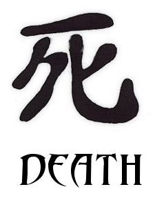 Kanji death Tattoo Symbols