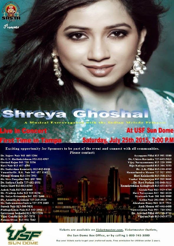 Shreya Ghoshal Live Concert in Tampa