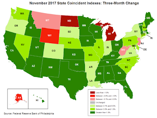 Philly Fed State Conincident Map