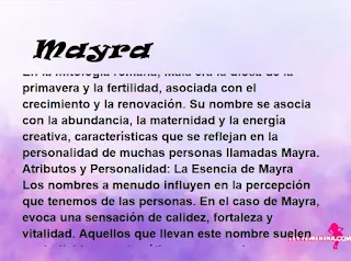 ▷ Significado del nombre Mayra