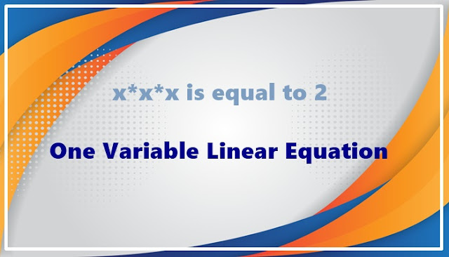 one variable linear equation