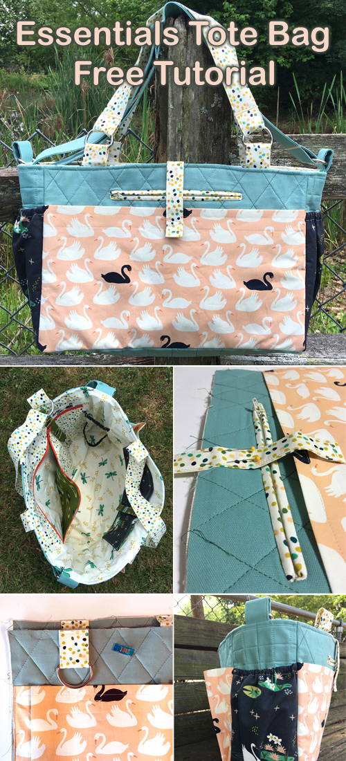 How to make this handy tote for all of your "essentials." It works for busy parents, and it's a handy bag for just about everyone with errands to run and things to tote!