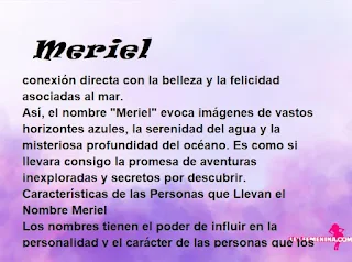 ▷ Significado del nombre Meriel