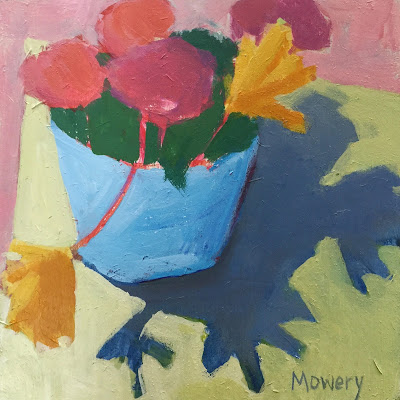 small floral painting by artist barb mowery available in her etsy shop bbmowery