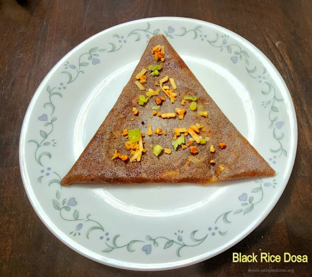 images of Black Rice Dosa / Kavuni Arisi Dosa / Garlic Cheese With Black Rice Dosa / Garlic Cheese Dosa Recipe - Dosa Recipes