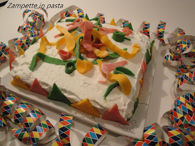 Torta colorata per Carnevale - Torta allegria