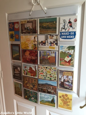 Postcards in a display