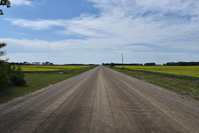 Trans Canada Trail southern Manitoba on concession roads.