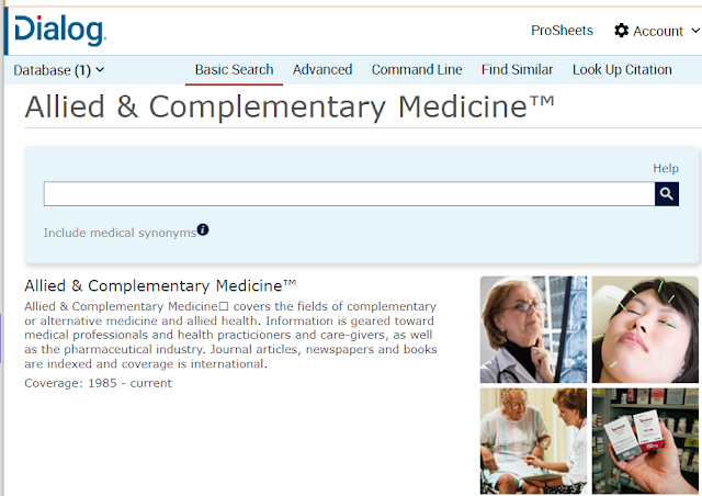 screen shot of the proquest dialog home page