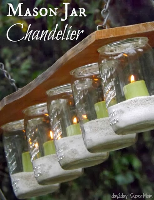 mason jar chandelier