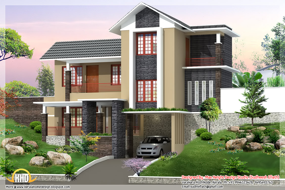 New trendy 4bhk Kerala home design  2680 sq.ft.  Kerala home design and floor plans