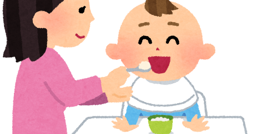 赤ちゃんに離乳食を食べさせているお母さんのイラスト かわいいフリー素材集 いらすとや