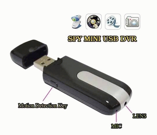 Spy Cam Flashdisk With Motion Detection/ Flashdisk Kamera dengan Sensor Gerak 5 MP